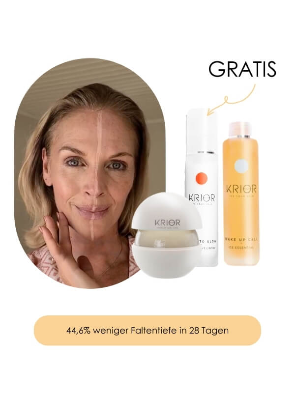 Krior Kennenlernset gegen Falten mit Kältetherapie